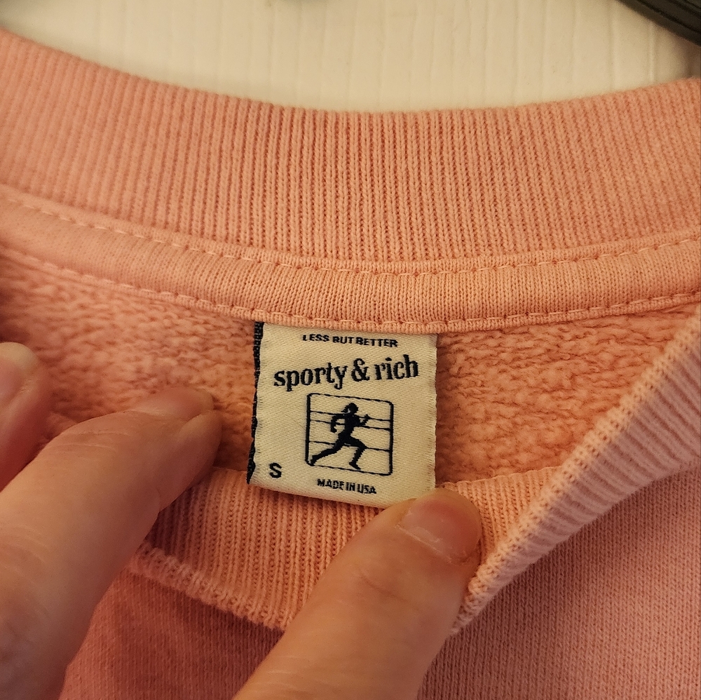 Sporty & Rich Men's Crewneck in light Pink Size Small- Unisex - Picture 9 of 12